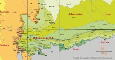 Ausschnitt aus einer Karte des Geologischen Dienstes.<br>Foto: Geologischer Dienst NRW. 