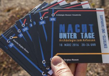 Der Eintritt ist frei für die "Nacht unter Tage" am 18. März - für das Deutsche Bergbau-Museum Bochum, für das LWL-Museum für Archäologie in Herne und für die Fahrt mit der U35 zwischen beiden Museen.<br>Foto: LWL/Burgemeister