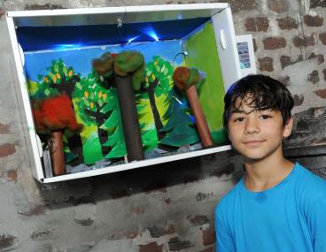 Natur in der Kiste: Beispiel aus einer Ferienaktion im Rahmen des Projektes ¿Museobilbox¿ im LWL-Industriemuseum Zeche Hannover in Bochum.<br>Foto: LWL/Appelhans