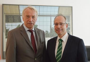 MdB Daldrup (links) bei LWL-Direktor Löb.<br>Foto: LWL/Forbrig