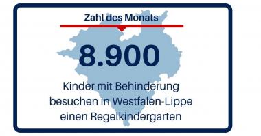 Zahl des Monats - 8.900 Kinder mit Behinderung besuchen in Westfalen-Lippe einen Regelkindergarten.<br>Grafik: LWL