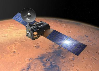 Die ESA-Raumsonde ¿Exomars¿ soll am 19. Oktober ein Landegerät UF DEM Mars absetzen.<br>Foto/Grafik: ESA¿D. Ducros