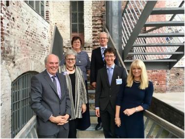 Vorsitzender Prof. Dr. Karl-Heinz Otto, Planerin Prof. Dr.-Ing. Ursula Stein, Uta Schneider (Geschäftsführerin Regionale 2016), Friedhelm Kleweken (Bürgermeister Gemeinde Legden), Prof. Dr. Tillmann Buttschard (Universität Münster) und LWL-Kulturdezernentin Dr. Barbara Rüschoff-Thale (v.l.n.r.)