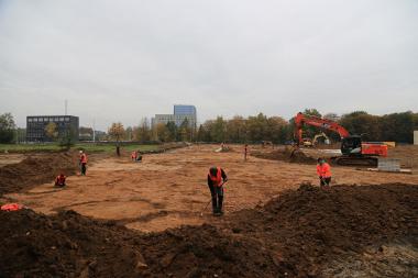 Auf der Fläche des Wohnungsunternehmens Vonovia in Bochum haben die LWL-Archäologen Hinweise auf eine Besiedlung womöglich in der Bronzezeit entdeckt.<br>Foto: LWL/ABS Gesellschaft für Archäologische Baugrund-Sanierung mbH