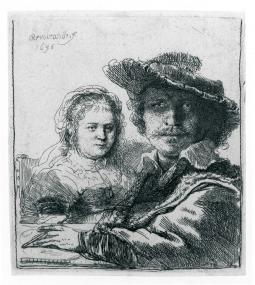 Harmensz van Rijn Rembrandt, Selbstbildnis Rembrandts mit Saskia,1636, Portraitarchiv Diepenbroick.<br>Foto: LWL/Neander