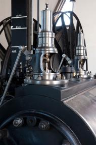 Detailaufnahme der Fördermaschine im LWL-Industriemuseum Zeche Nachtigall.<br>Foto: LWL/Appelhans 