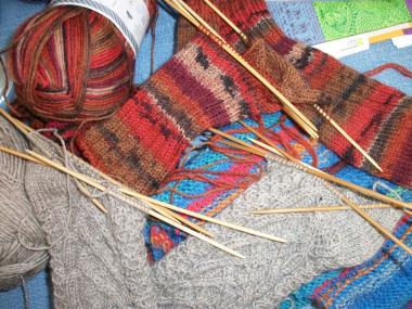 Selbstgestrickte Socken für frostige Temperaturen.<br>Foto: LWL
