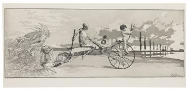 Max Klinger (1857¿1920), Amor, Tod und Jenseits, 1880/81, Blatt 12 aus der Serie Intermezzi, Radierung, 45,0 x 62,8 cm (Blatt), Inv.-Nr. C-1959 LM.<br>Foto: LWL/Hanna Neander