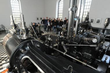 Die Fördermaschine ist ein Höhepunkt im LWL-Industriemuseum Zeche Nachtigall<br>Foto: LWL/Appelhans 