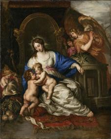 Joachim von Sandrart (1606 *1688), Madonna mit dem Friedenstempel *, Allegorie auf den Westfälischen Frieden, 1648.<br>Foto: LWL<br />