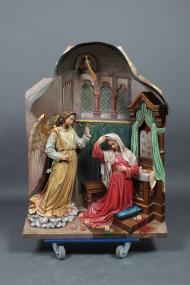 Relief mit der Verkündigung Mariens nach der Restaurierung.<br>Foto: Atelier J. Winkelbach