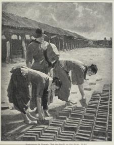 Holzstich mit Ziegelei-Arbeiterinnen. Titelblatt "Illustrierte Zeitung" vom 11. März 1897.<br>Foto: LWL