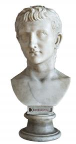 Nero Claudius GERMANICUS * 15 v. Chr. - â¿  19 n. Chr., Porträt aus Marmor, Datierung: 2. Viertel 1. Jh. n. Chr.<br>Leihgebernennung bei Verwendung der Abbildung: Verwaltung der Staatlichen Schlösser und Gärten Hessen, Schloss Erbach