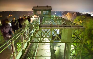 Abendstimmung im Schiffshebewerk Henrichenburg.<br>Foto: LWL/Hudemann