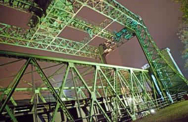 Abendstimmung im Schiffshebewerk Henrichenburg.<br>Foto: LWL/Hudemann
