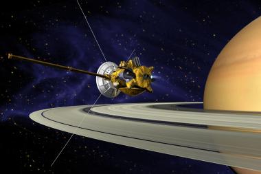 Cassini im Orbit um den Saturn.<br>Foto: NASA/JPL