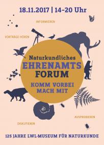 Das Titelmotiv zum ersten naturkundlichen Ehrenamtsforum im LWL-Museum für Naturkunde.<br>Gestaltung: Vera Lohmann, Münster