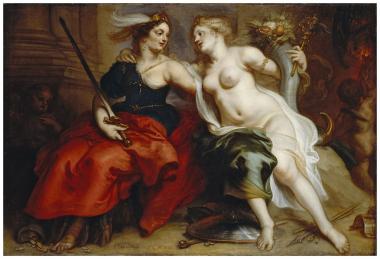 Die "Allegorie auf Gerechtigkeit und Frieden" ist in der Friedensausstellung zu sehen. Theodor van Thulden, 1659, Leihgabe aus Privatbesitz, LWL-Museum für Kunst und Kultur.<br>Foto: LWL/Wakonigg