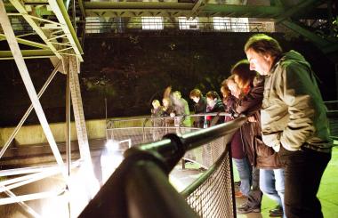 Abendstimmung im Schiffshebewerk Henrichenburg.<br>Foto: LWL/Hudemann