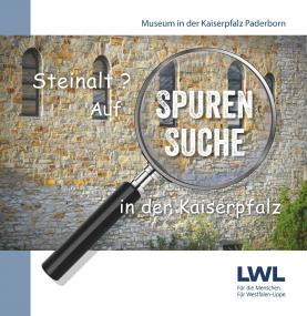 Mit dem neuen Museumsheft  können sich große und kleine Besucher auf die Suche nach den mittelalterlichen Bauteilen in der Kaiserpfalz machen.<br>Grafik: onebreaker.de/W. Noltenhans