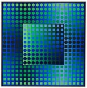 Kunstwerk des Monats ist im September Victor Vasarelys Gemälde "Zett-KZ", 1966.<br>Foto: LWL/Hanna Neander