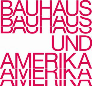  Schriftzug "Bauhaus und Amerika". Experimente in Licht und Bewegung