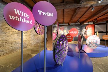 Blick in die Sonderausstellung "Raus aus dem Spießerglück", die 2018 im LWL-Freilichtmuseum Detmold gezeigt wurde. Sie wurde nun mit dem iF Design Award ausgezeichnet.<br>Foto: LWL/Klein