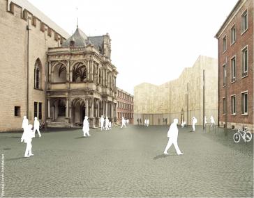 Entwurf des Museumsneubaus.<br>Grafik: Wandel Lorch Architekten