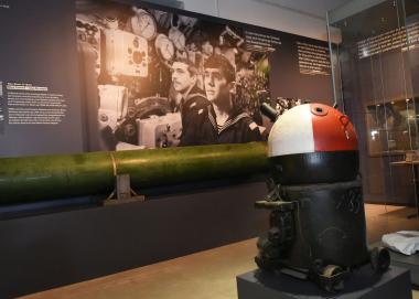 Blick in die U-Boot-Ausstellung im Hafengebäude am Oberwasser.<br>Foto: LWL / Appelhans