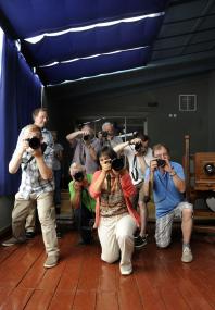 Mit Licht und Eifer dabei - im Tageslichtatelier des LWL-Freilichtmuseums Detmold können Interessierte ihre Lieblingsmenschen in Szene setzen.<br>Foto: LWL/Stuke