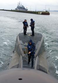 Ein U-Boot der Klasse 206A bei einer Ausfahrt im Jahr 2004.<br>Foto: Bundeswehr/Eisner