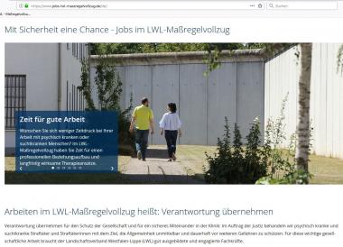 Das neue Jobportal des LWL-Maßregelvollzuges im Internet.<br>Foto: LWL