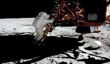 Am 20. Juli 1969 landeten zum ersten Mal Menschen auf dem Mond.<br>Foto: NASA