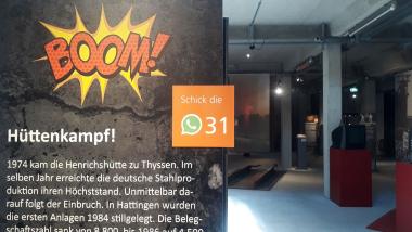 Per WhatsApp durch die Ausstellung "Boom!".<br>Foto: LWL