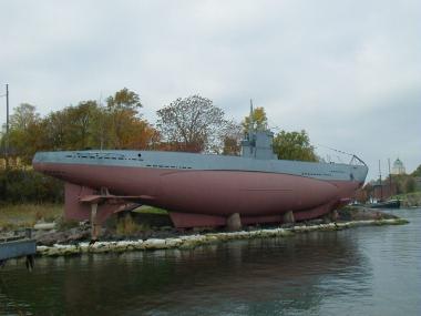 Das U-Boot "Vesikko"auf der Museumsinsel Suomenlinna/Sweaborg vor Helsinki.<br>Foto: Wegner