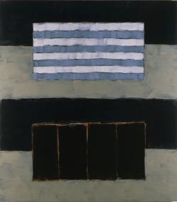 "Dark Light" von Sean Scully ist eines von mehreren Inset-Bildern, die derzeit in der Ausstellung "Vita Duplex" des LWL-Museums für Kunst und Kultur gezeigt werden. Sean Scully, Dark Light, 1998, Privatbesitz, © Sean Scully.<br>Foto: LWL/Hanna Neander