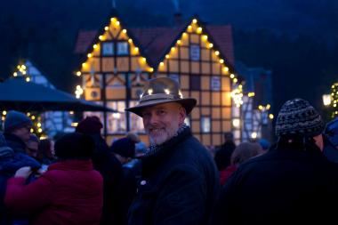 Nicht nur der Romantische Weihnachtsmarkt ist beleuchtet.<br>Foto: LWL
