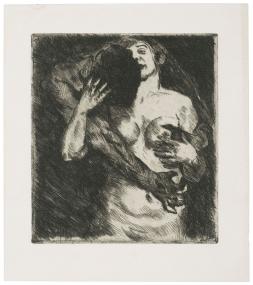 Lovis Corinths Akt "Umarmung" (1915) steht stellvertretend für sein Werk, das eine Vielzahl von Aktdarstellungen enthält, und gibt erste Hinweise auf die Ausstellung "Passion Leidenschaft" im Herbst 2020.<br>Foto: LWL/Anne Neier