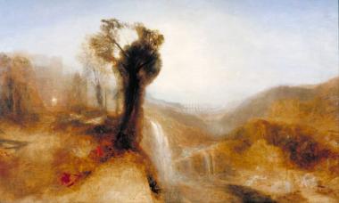 Joseph Mallord William Turner (1775 -1851), Southern Landscape with an Aqueduct and Waterfall, 1828,<br>© Tate: Accepted by the nation as part of the Turner Bequest 1856,<br>Photo ©Tate, 2020