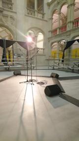 Das Forum im Lichthof bildet eine Arena für Debatten, Filme und Vorträge.<br>Foto: LWL/Franziska Kunze