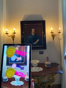 Digitale Darstellungen ergänzen die Biedermeier-Realität des Droste-Museums. -<br>Foto: Fabi-an Raith
