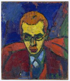 Das "Bildnis Itten" zeigt Johannes Itten, der 1919 von Walter Gropius als einer der ersten Lehrer an das Staatliche Bauhaus in Weimar berufen wurde. Hermann Stenner schuf das Porträt 1913.<br>Foto: LWL / Hanna Neander.