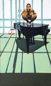 Norbert Tadeusz war fasziniert von der Weiblichkeit, die für ihn der Ursprung des Le-bens und ein Inbegriff der Natur war. Norbert Tadeusz, Akt auf Flügel I, 1998, Estate Norbert Tadeusz / Petra Lemmerz.<br>Foto: Christoph Münstermann, Düsseldorf