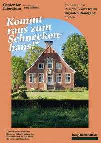 Plakatmotiv Wiedereröffnung Haus Rüschhaus.<br>Gestaltung: Kruse und Müller 
