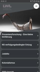 Screenshot der App "Geschichte der Dinge".
