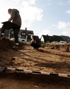 Impression von der Voruntersuchung der LWL-Archäologie für Westfalen, Außenstelle Olpe, im November 2020.<br>Foto: LWL/Fabian Geldsetzer