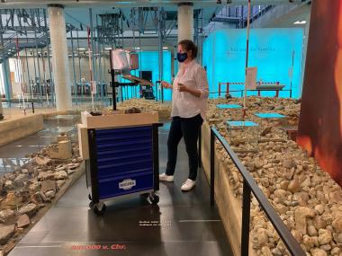 Die professionelle Kamera-Ausrüstung bietet eine digitale Führung aus zwei Perspektiven.<br>Foto: LWL/ A. Burmann