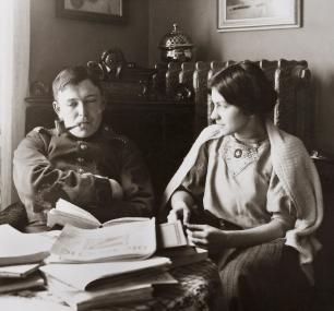 August Macke und Elisabeth Gerhardt, 1908.<br> Foto: LWL