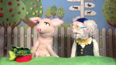 Schweinchen Babbett und Rabbi Kohlrabi.&lt;br&gt;Foto: Bubales 