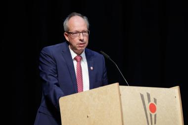 LWL-Direktor Matthias Löb warnte in der Landschaftsversammlung am Donnerstag (7.10.) in einer Grundsatzrede vor Gefahren für die kommunale Selbstverwaltung.&lt;br&gt;Foto LWL/Tronquet 